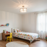 amos-lighting-Franklite-Sloane-3-Light-Semi-Flush-Polished-Nickel-Ribbed-Glass-Drum-Childs-Bedroom