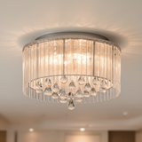 amos-lighting-Franklite-Spirit-Small-Flush-Chrome-Crystal-Rods-Teardrop-Closeup