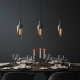 amos-lighting Franklite Taper Smoked Glass Pendant - Dining Room