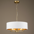 amos-lighting-Franklite-Windsor-3-Light-Pendant-Aged-Brass-45cm-White-Drum-Closeup-Contrast