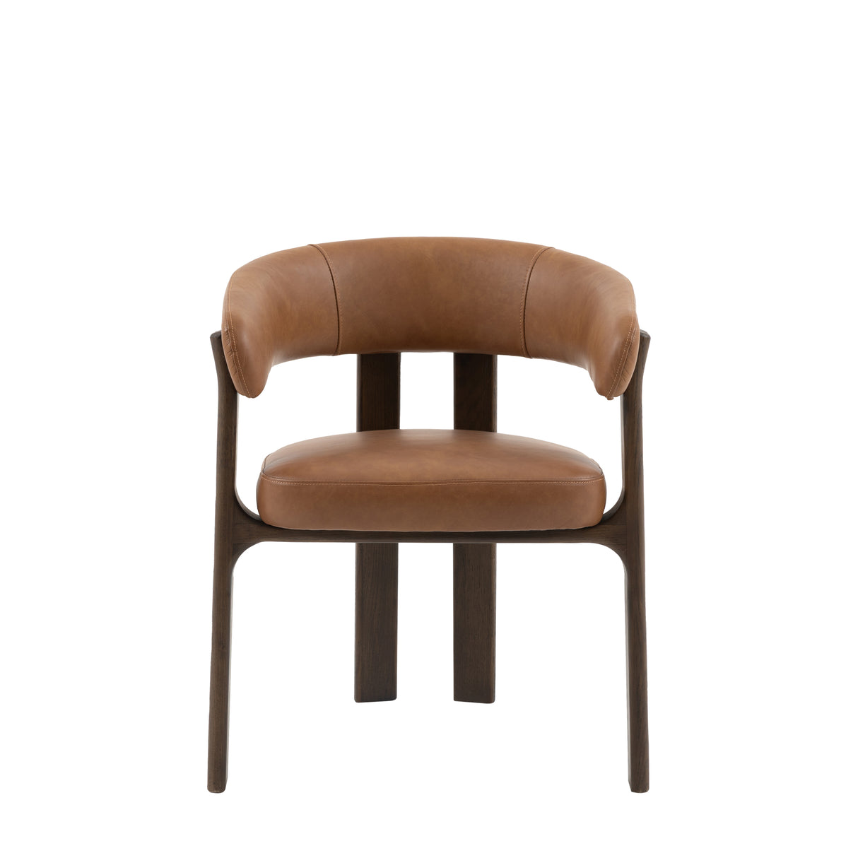 Amos Onda Dining Chair Brown Leather