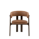 Amos Onda Dining Chair Brown Leather