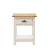 Amos Eton 1 Drawer Bedside Table White