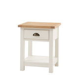 Amos Eton 1 Drawer Bedside Table White