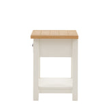 Amos Eton 1 Drawer Bedside Table White