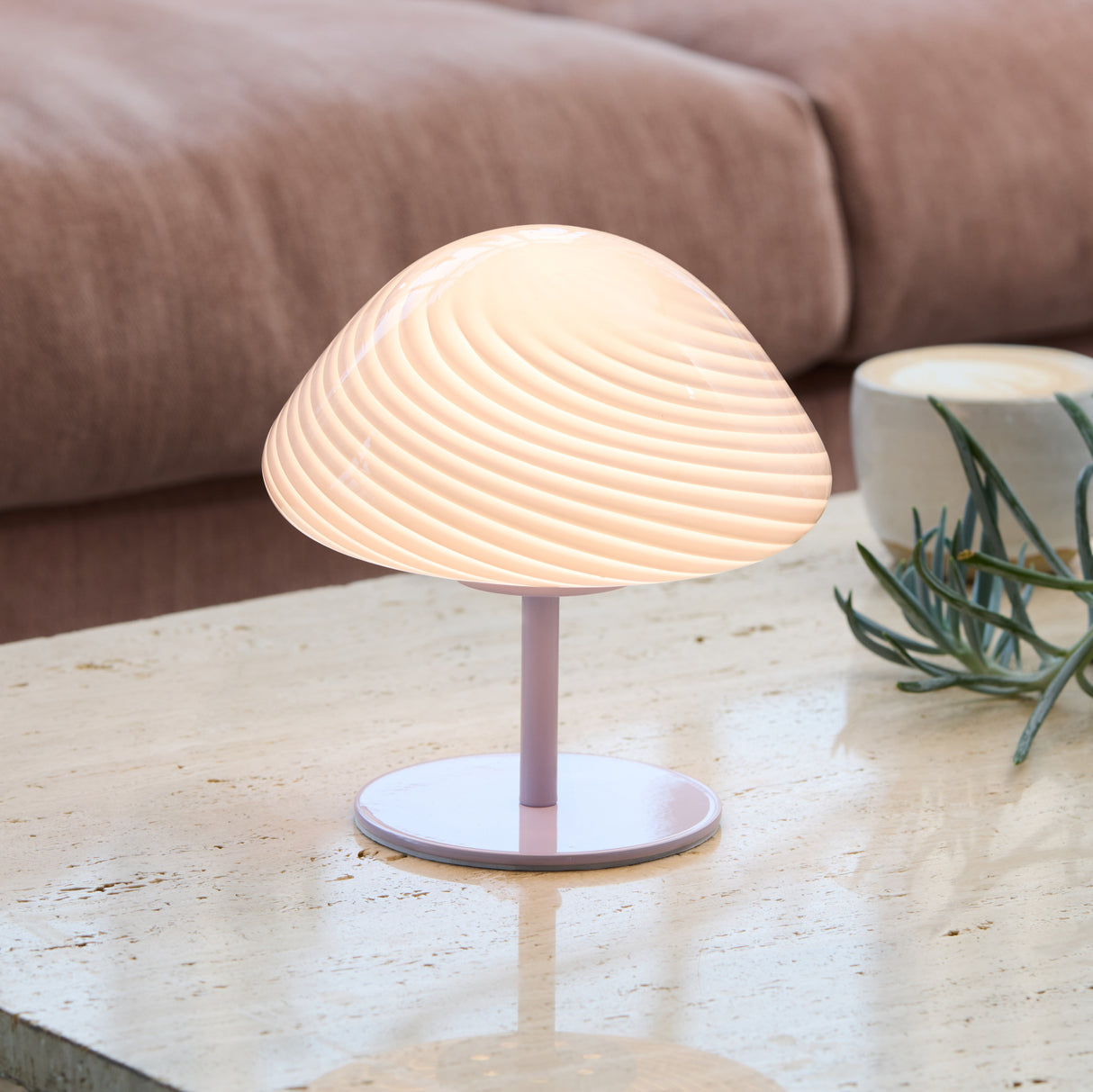 Halo Design Candy Mini Mush Table Lamp Purple Glass