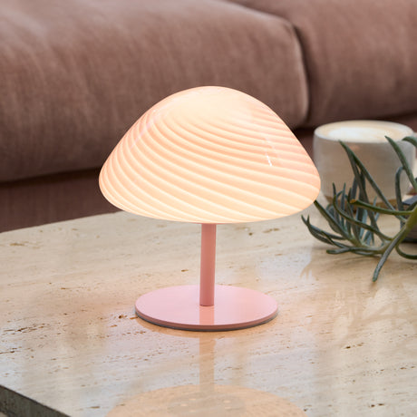 Halo Design Candy Mini Mush Table Lamp Rose Glass