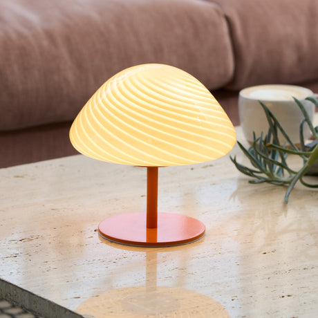 Halo Design Candy Mini Mush Table Lamp Orange Glass