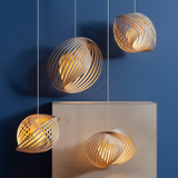 Secto Adilo 8201 Fold Out Small Pendant Lamp Natural Birch
