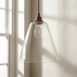 amos-lighting-Soho-Lighting-Forster-Clear-Cone-Glass-Pendant-Light-Old-English-Bronze-Brown-Twisted-Cable-Grey-Panel
