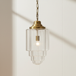 amos-lighting-Soho-Lighting-Glasshouse-Lacquered-Brass-Clear-Art-Deco-Pendant-Light-Grey-Panel