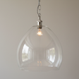 amos-lighting-Soho-Lighting-Harington-Clear-Dome-Glass-Pendant-Light-Nickel-Chain-Grey-Twisted-Cable-Closeup