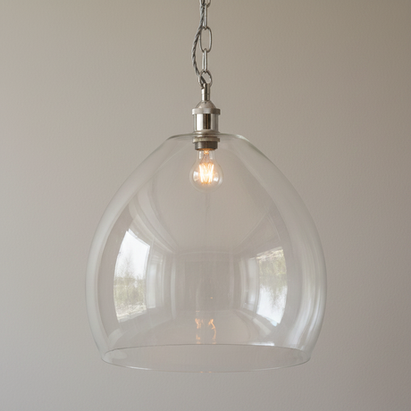 amos-lighting-Soho-Lighting-Harington-Clear-Dome-Glass-Pendant-Light-Nickel-Chain-Grey-Twisted-Cable-Closeup