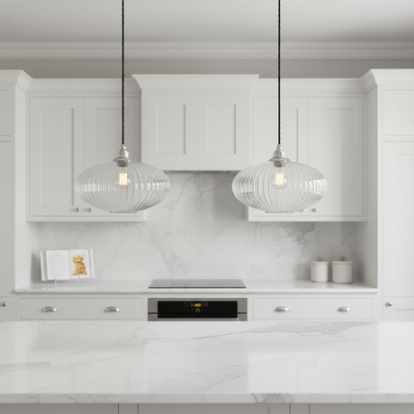 amos-lighting-Soho-Lighting-Henley-Ellipse-Ribbed-Clear-Glass-Pendant-Light-Nickel-Black-Twisted-Cable-Kitchen-Island-Pair