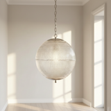 amos-lighting-Soho-Lighting-Hollen-Globe-Classic-Nickel-Glass-Pendant-Light-Grey-Hallway