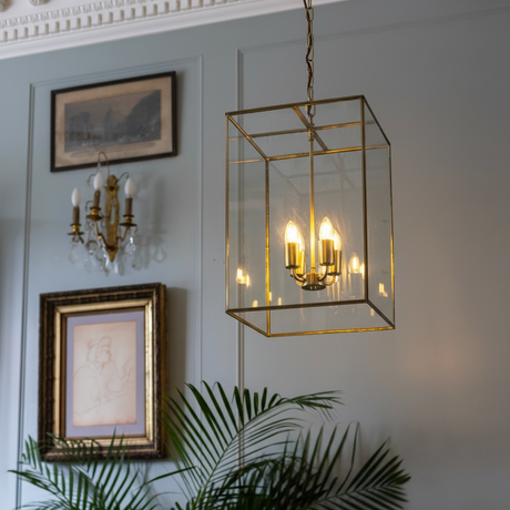 amos-lighting-Soho-Lighting-London-Lantern-Pendant-Light-Crossbar-Medium-Brass-Georgian-Room
