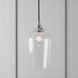 amos-lighting-Soho-Lighting-Milton-Clear-Glass-Pendant-Light-Nickel-Black-Twisted-Cable-Grey-Panel