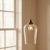 amos-lighting-Soho-Lighting-Milton-Clear-Glass-Pendant-Light-Old-English-Bronze-Linen-Twisted-Cable-Lifestyle