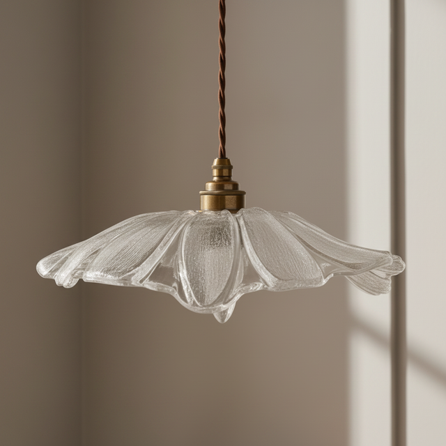 amos-lighting-Soho-Lighting-Organic-Fleur-Clear-Textured-Glass-Pendant-Light-Old-English-Bronze-Brown-Twisted-Cable-Grey-Panel