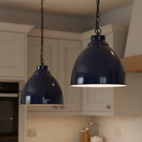 amos-lighting-Soho-Lighting-Oxford-Vintage-Pendant-Light-Squid-Ink-Blue-Kitchen-Pair