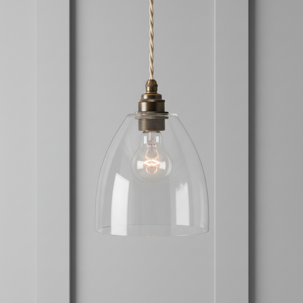 amos-lighting-Soho-Lighting-Potter-Clear-Glass-Pendant-Light-Old-English-Bronze-Linen-Twisted-Cable-Grey-Panel