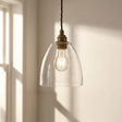 amos-lighting-Soho-Lighting-Potter-Clear-Glass-Pendant-Light-Old-English-Bronze-Linen-Twisted-Cable-Lifestyle