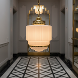 amos-lighting-Soho-Lighting-The-Dean-Pendant-Light-Polished-Brass-Art-Deco-Hallway