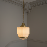 amos-lighting-Soho-Lighting-The-Dean-Pendant-Light-Polished-Brass-Art-Deco-Stairwell