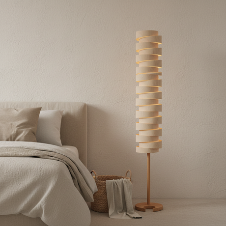 amos-lighting-Stuart-Lamble-Wrap-Floor-Lamp-Natural-Plywood-Rings-Cornish-Coastal-Bedroom