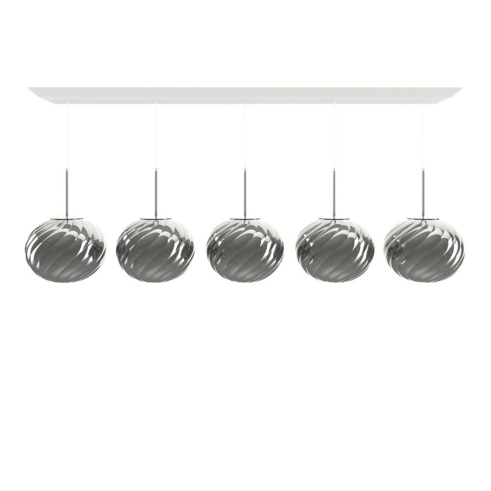 Tom Dixon Whirl Pendant System 30cm Linear Silver LED