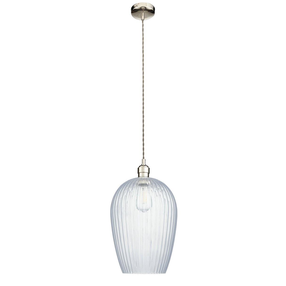 Amos Lucid Large Pendant Ribbed Glass –  from Amos Lighting + Home