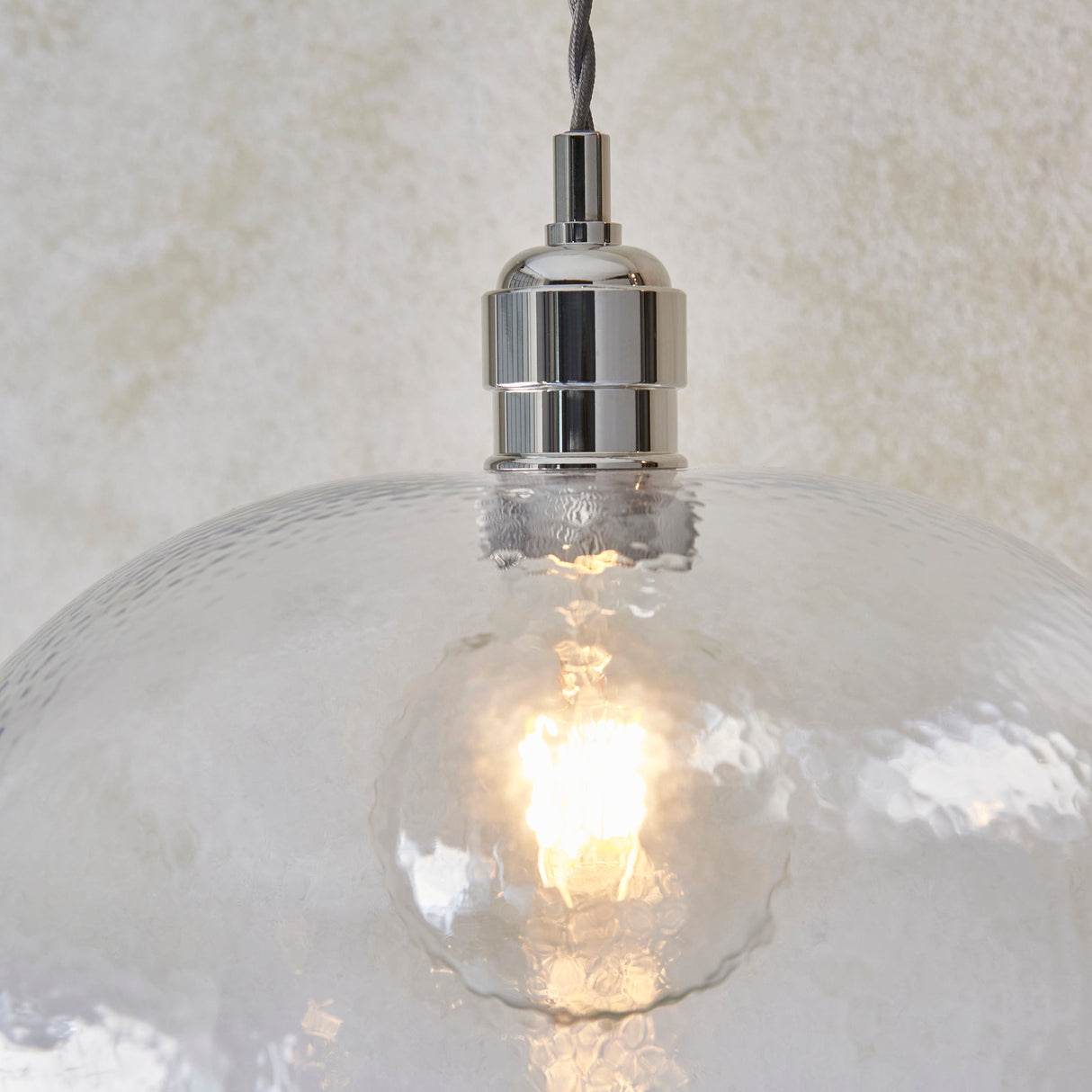 Amos Lucid Medium Pendant Dimpled Glass –  from Amos Lighting + Home