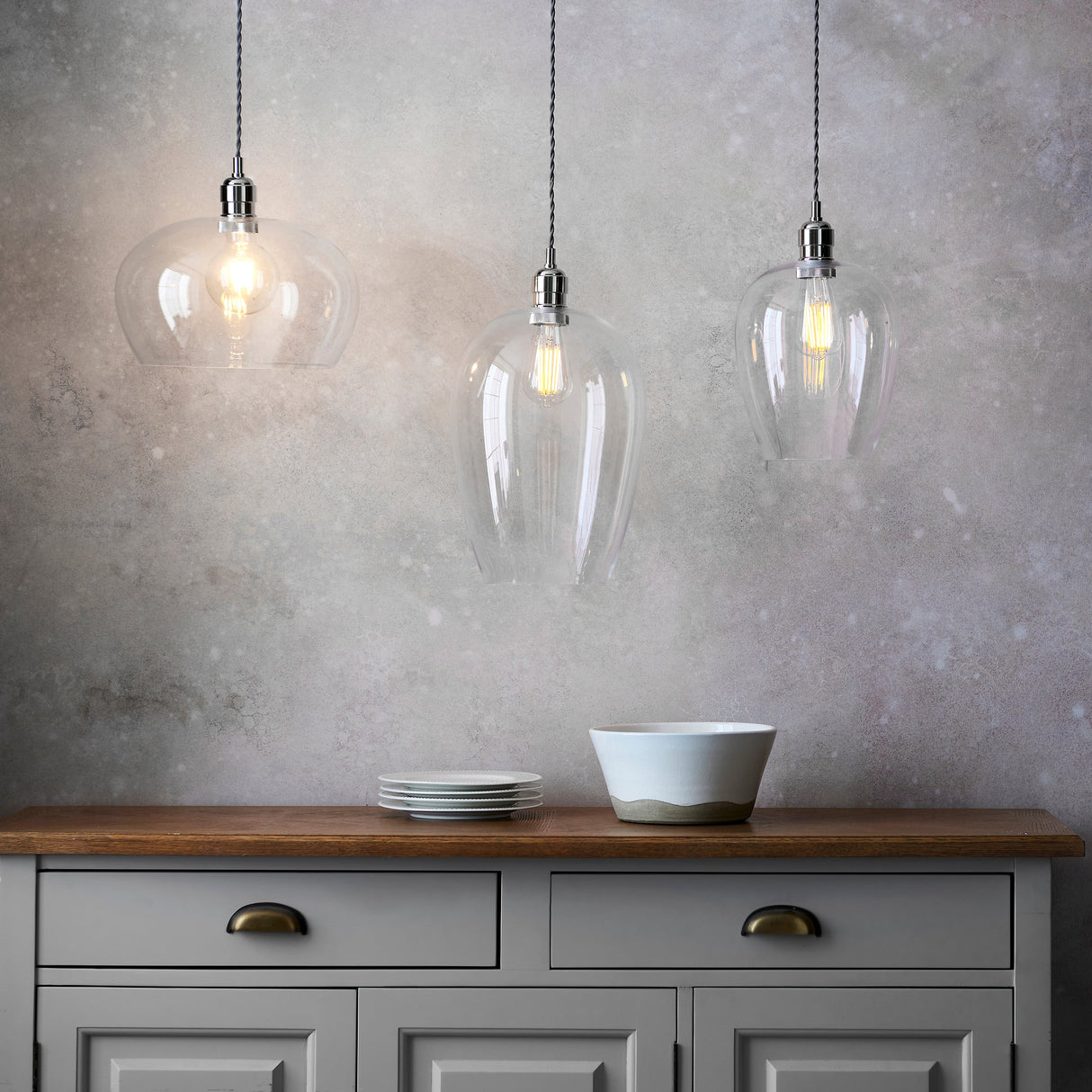 Amos Lucid Pendant Polished Nickel Small –  from Amos Lighting + Home