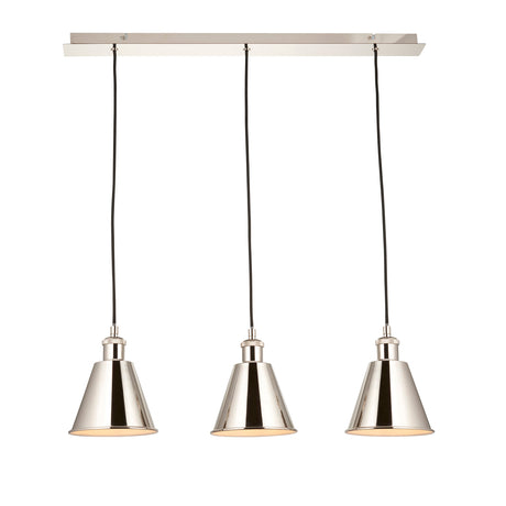 Amos Maine 3 Bar Pendant Polished Nickel –  from Amos Lighting + Home