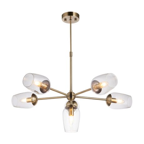 Amos Mansion 6 Light Pendant Antique Brass –  from Amos Lighting + Home