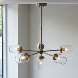 Amos Mansion 6 Light Pendant Antique Brass –  from Amos Lighting + Home