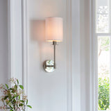 Amos Minerva Wall Light Nickel with Shade –  from Amos Lighting + Home