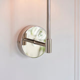 Amos Minerva Wall Light Nickel with Shade –  from Amos Lighting + Home