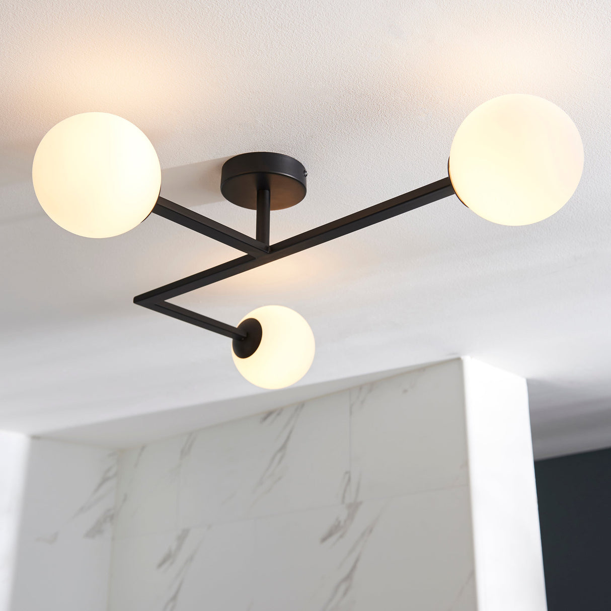 Amos Nebula Bathroom Ceiling Light Black –  from Amos Lighting + Home