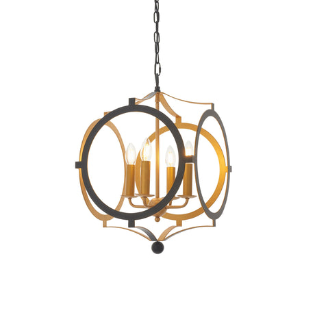 Amos Newington Chandelier Matt Black & Gold –  from Amos Lighting + Home