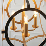 Amos Newington Chandelier Matt Black & Gold –  from Amos Lighting + Home