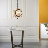 Amos Newington Chandelier Matt Black & Gold –  from Amos Lighting + Home