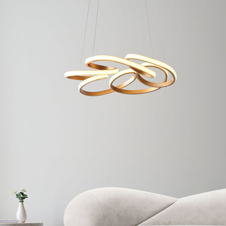 Amos Olympia C Satin Gold LED Pendant –  from Amos Lighting + Home