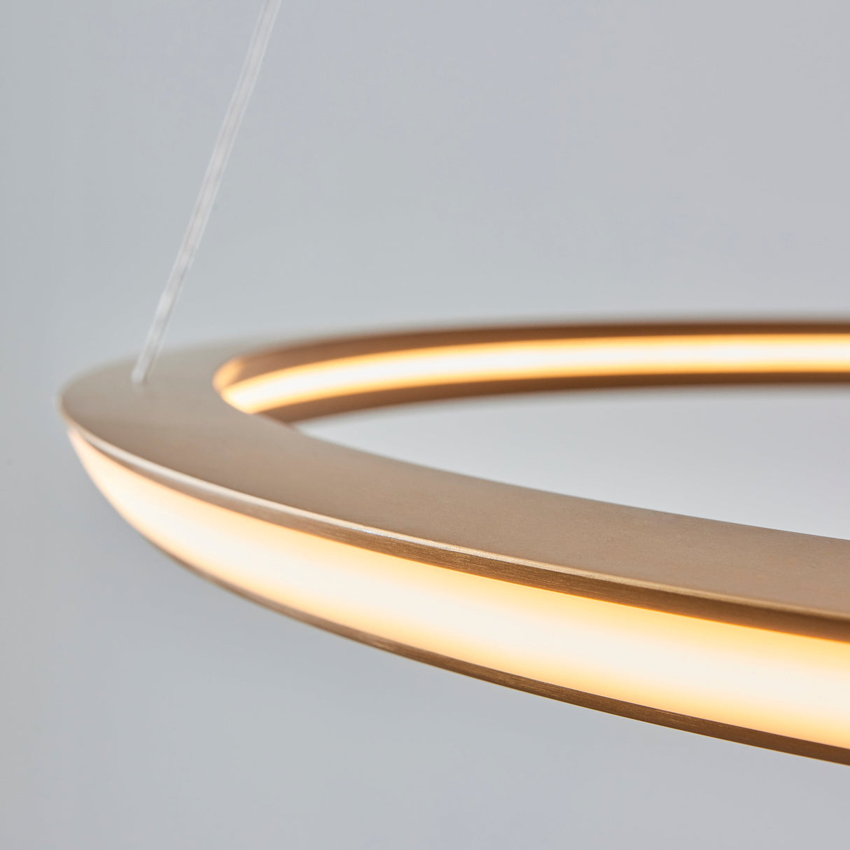 Amos Olympia D Satin Gold LED Pendant –  from Amos Lighting + Home