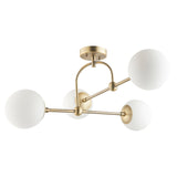 Amos Penthouse Flush Ceiling Light Antique Brass from Amos Lighting + Home