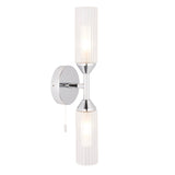 Amos Pluto Double Bathroom Wall Light Chrome –  from Amos Lighting + Home