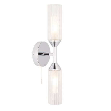 Amos Pluto Double Bathroom Wall Light Chrome –  from Amos Lighting + Home