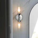 Amos Pluto Double Bathroom Wall Light Chrome –  from Amos Lighting + Home