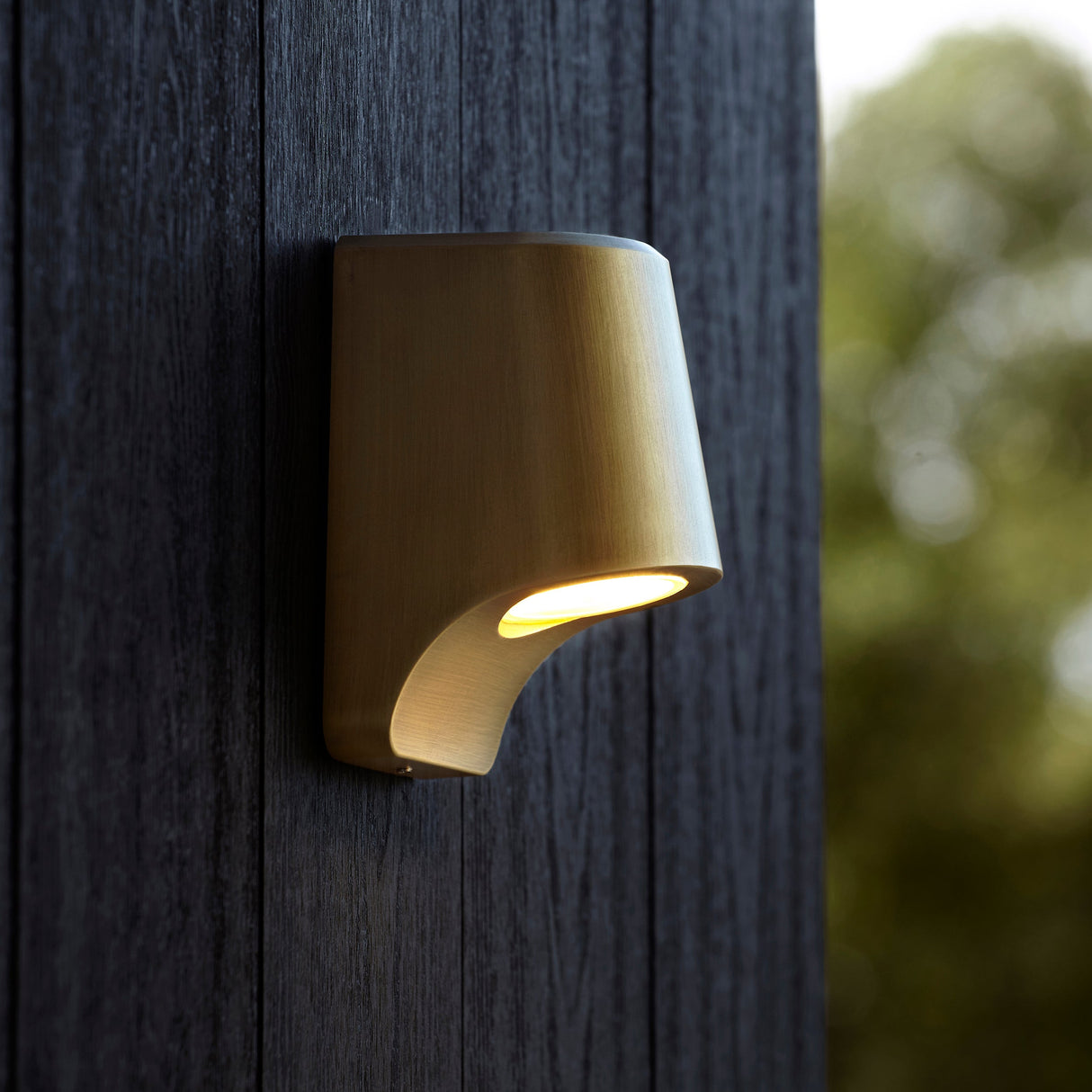 Amos Poseidon Outdoor Wall Light Brushed Gold –  from Amos Lighting + Home