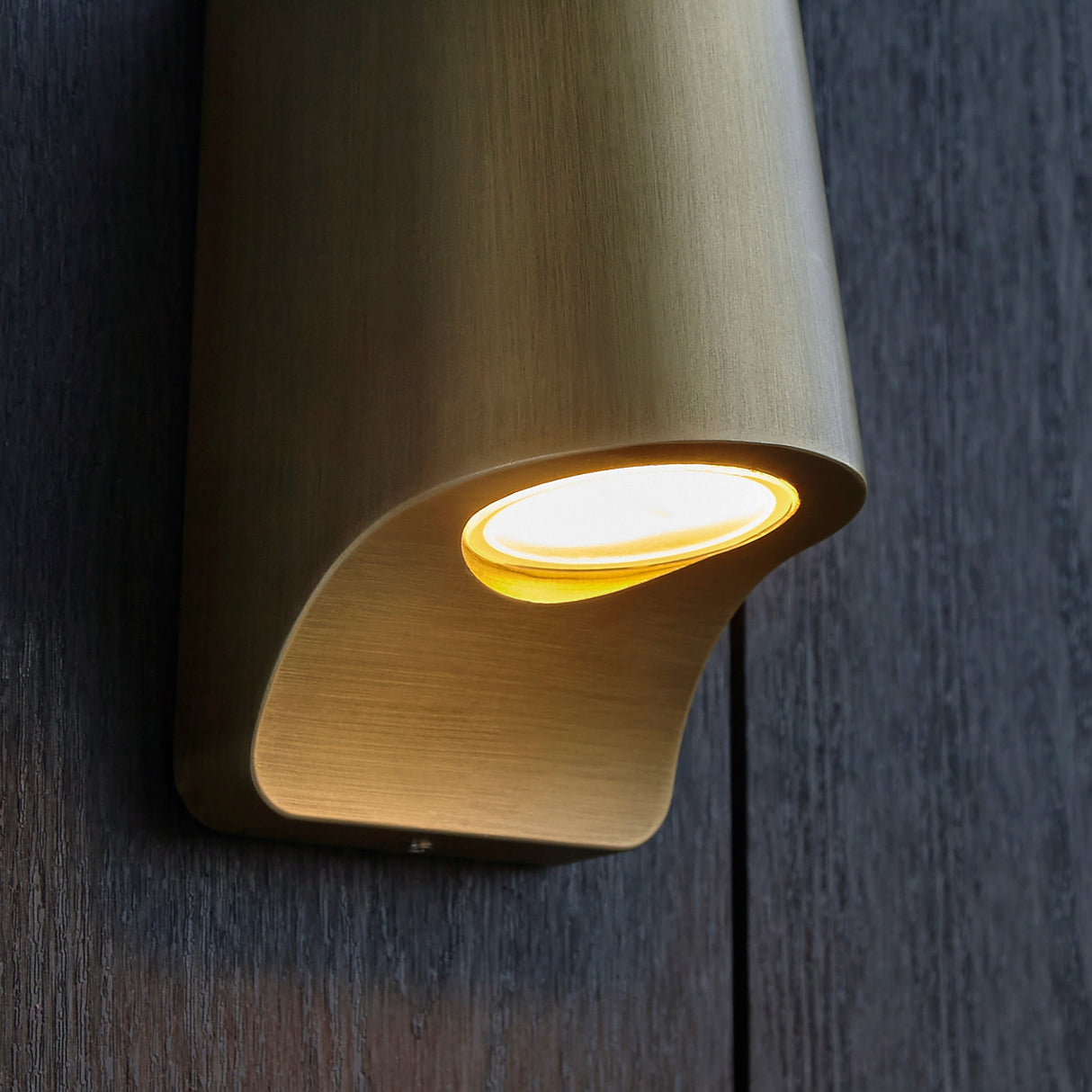 Amos Poseidon Outdoor Wall Light Brushed Gold –  from Amos Lighting + Home